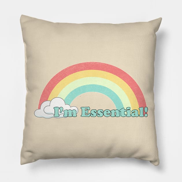 I'm Essential - Rainbow (Light) Pillow by karutees