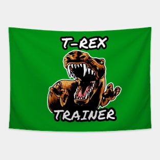 🦖 Ferocious Jurassic-Era Predator, T-Rex Dinosaur Trainer Tapestry