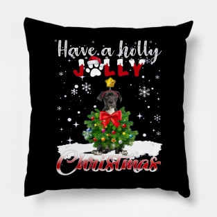 Great Dane Have A Holly Jolly Christmas Pillow