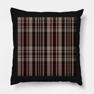 Winter Aesthetic Sorcha 1 Hand Drawn Textured Plaid Pattern Pillow