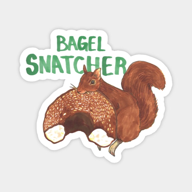 Bagel Snatcher Magnet by JuniperMew