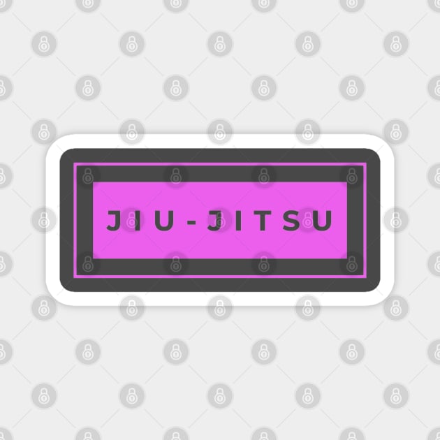 BJJ Jiu Jitsu Minimal Pink Magnet by HootVault
