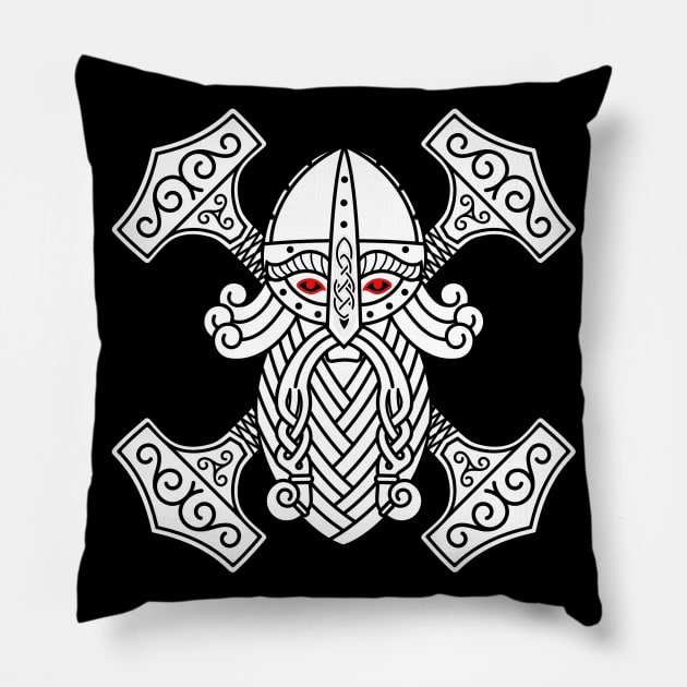 Odin King of Asgard, Norse God, Pillow by DesignsbyZazz