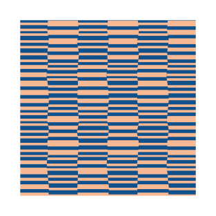 Funky Stripes in Peach and Blue T-Shirt