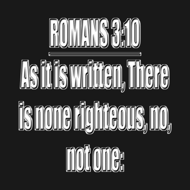 Romans 3:10 Bible Verse KJV Text by Holy Bible Verses