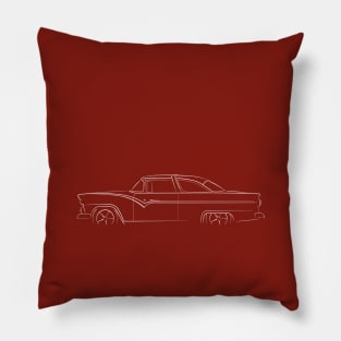 1955 Ford Crown Victoria - profile stencil, white Pillow