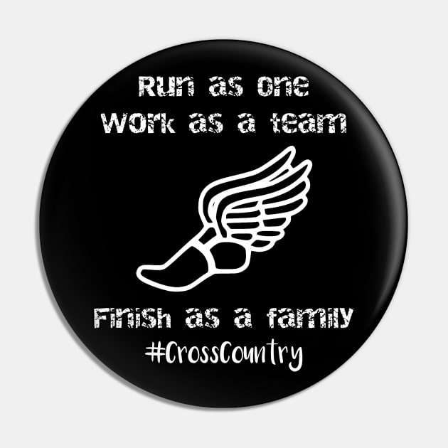 Run as One Work as a Team Finish as a Family Pin by LucyMacDesigns