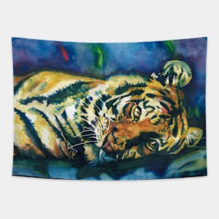 Tiger Under the Ocean Tapestry