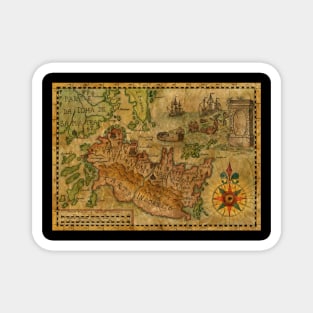 Old Nautical Map 7 (Fantasy). Magnet