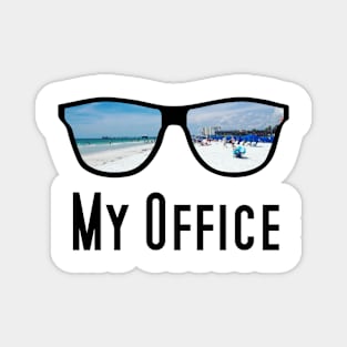 Beach My Office Sunglasses Magnet