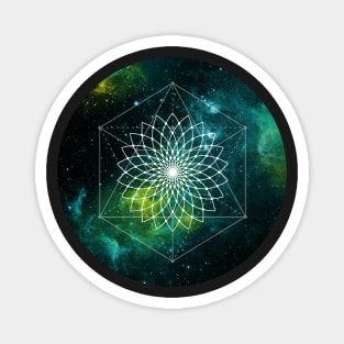 LOTUS FLOWER ASTRAL GEOMETRY - FOR EDUCATED COOL-DUDES LIKE YOURSELF Magnet