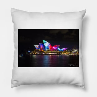 Sydney Opera House during the Vivid Festival. Pillow