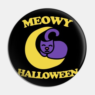 Meowy Halloween Pin