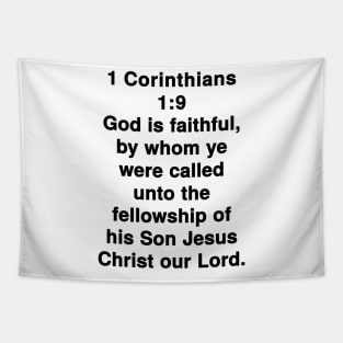 1 Corinthians 1:9  King James Version (KJV) Bible Verse Typography Tapestry