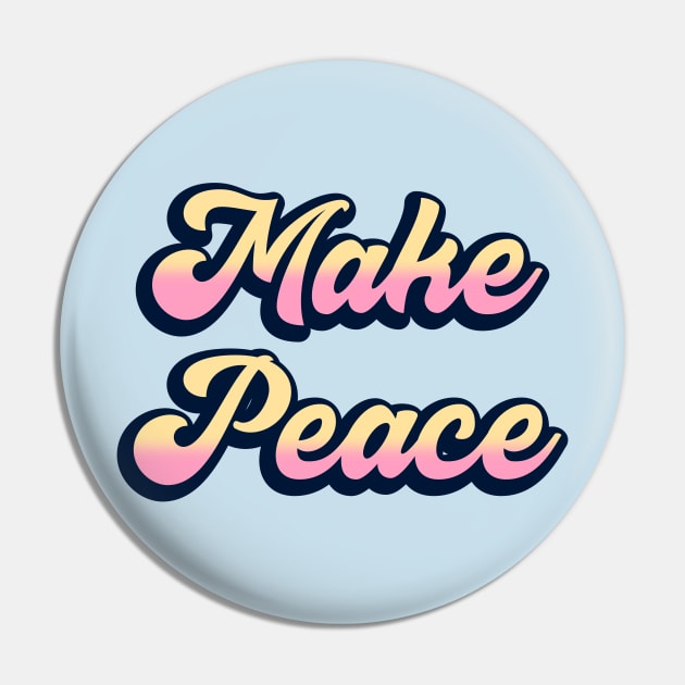 Make Peace Pin by Football from the Left