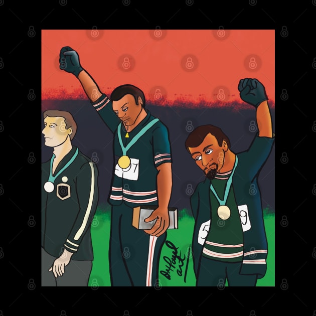 Tommie Smith and John Carlos by Dr Paul Art