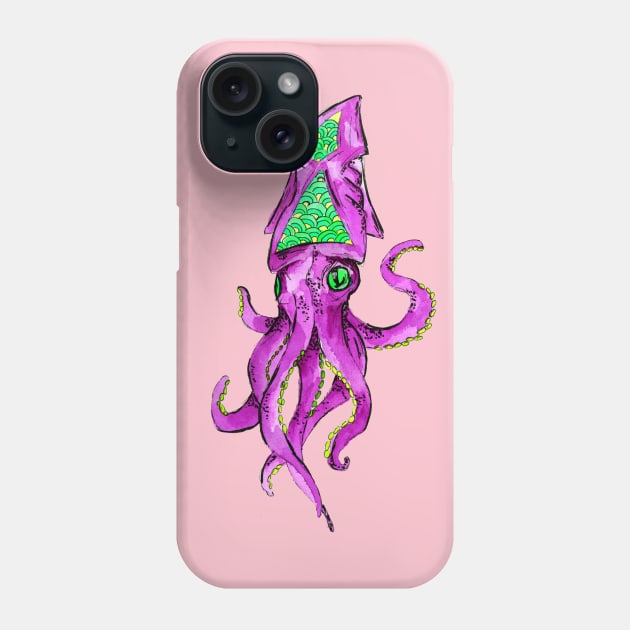 Pink Octopus Phone Case by ZeichenbloQ