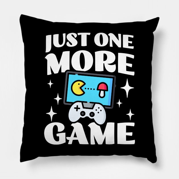 Just One More Game - Funny Gamer Saying - Controller Pillow by TeeTopiaNovelty