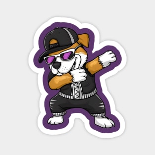 Funny Dabbing Dancing Dog Pet Magnet