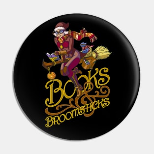 Books & Broomsticks Pin