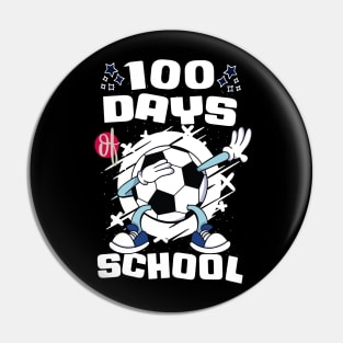 100 days of school featuring a dabbing Football #1 Pin