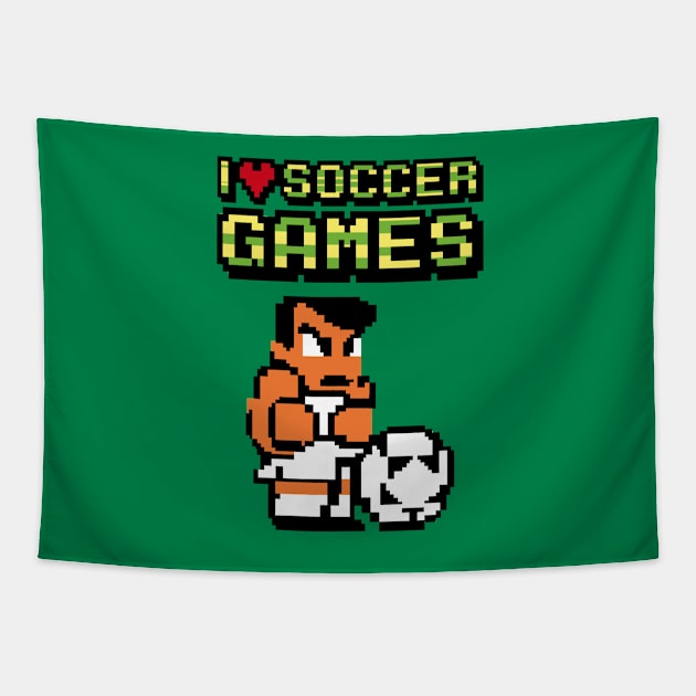 I Love Soccer Games Tapestry by Fanisetas