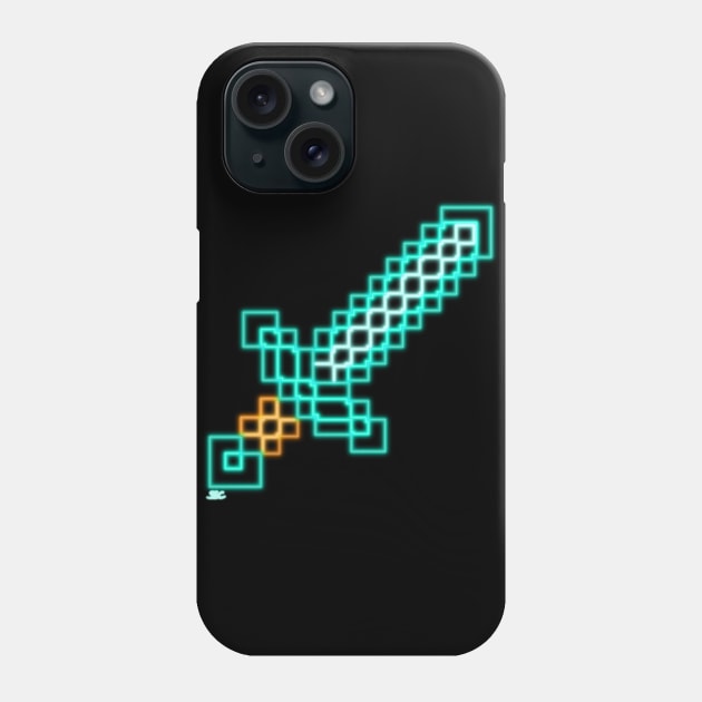 Neon Diamond Sword Phone Case by SpectreSparkC