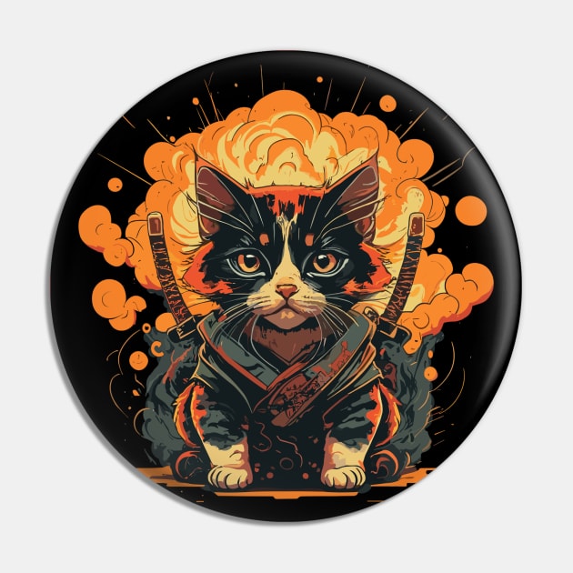 Ninja Kitten Pin by la chataigne qui vole ⭐⭐⭐⭐⭐