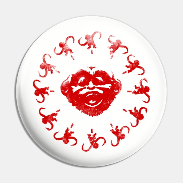 Barrel of 12 Monkeys (Red Paint) Pin by djkopet