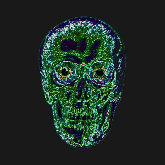 Neon skull by bywhacky