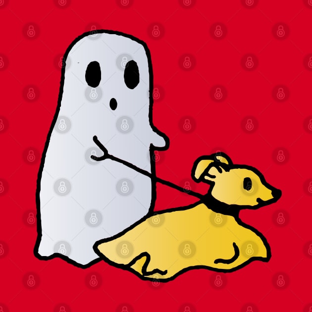 ghost walking dog by lazykitty