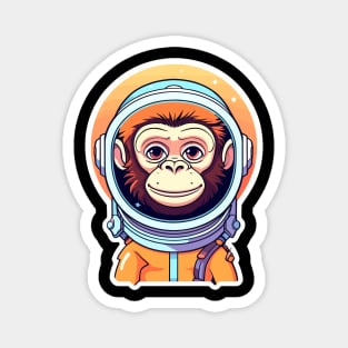 Monkey Ape Astronaut Illustration Magnet