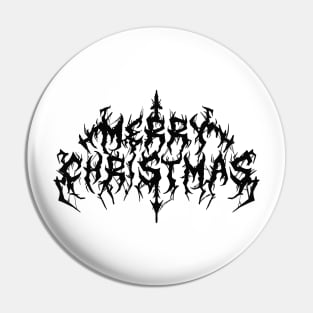 Black Metal Christmas Pin