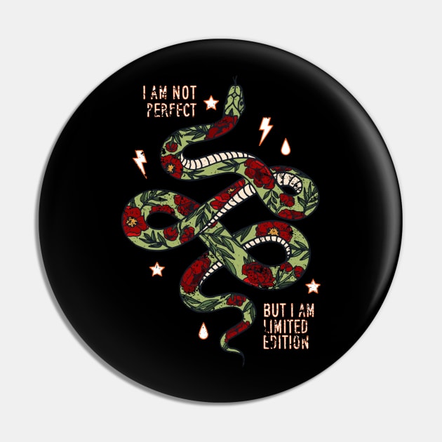 I am not perfect Snake Pin by NJORDUR