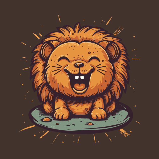 Baby happy laughting lion by JORDYGRAPH