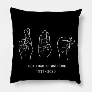 Ruth Bader Ginsburg ASL Pillow