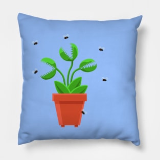 halloween blue venus fly trap Pillow