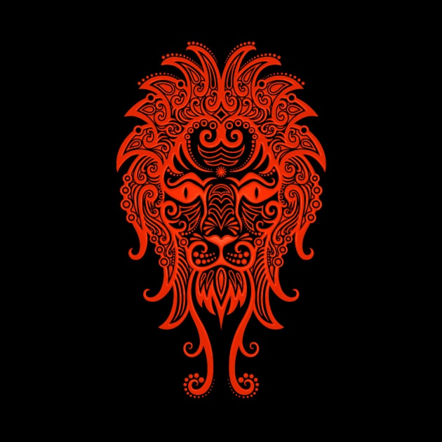 Red Leo Zodiac Sign by jeffbartels