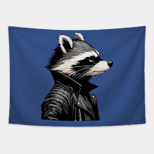 Cool Black Racoon Tapestry