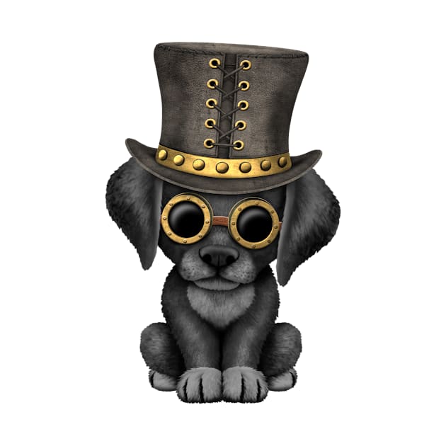 Black Steampunk Puppy Dog by jeffbartels