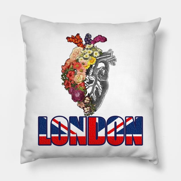 London In my Heart Pillow by t-shiit