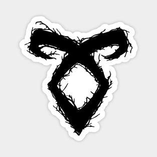 Shadowhunters rune / The mortal instruments - Angelic rune with branches (black) - Clary, Alec, Jace, Izzy, Magnus - Malec Magnet