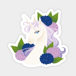 Unicorn Flowers Magnet