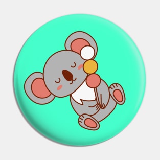 Cute Sleeping Koala Kid Pin