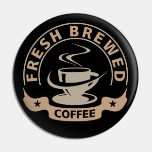 Freshly brewed coffee on black Pin