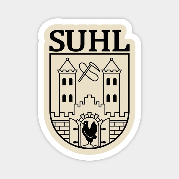 Suhl Coat of Arms (black) Magnet by GetThatCar