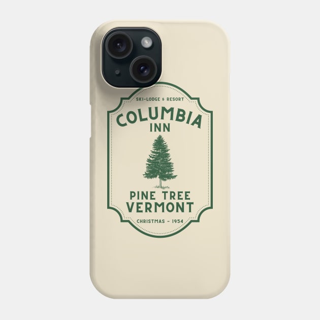 White Christmas: Columbia Inn (Green) Phone Case by kenocaster