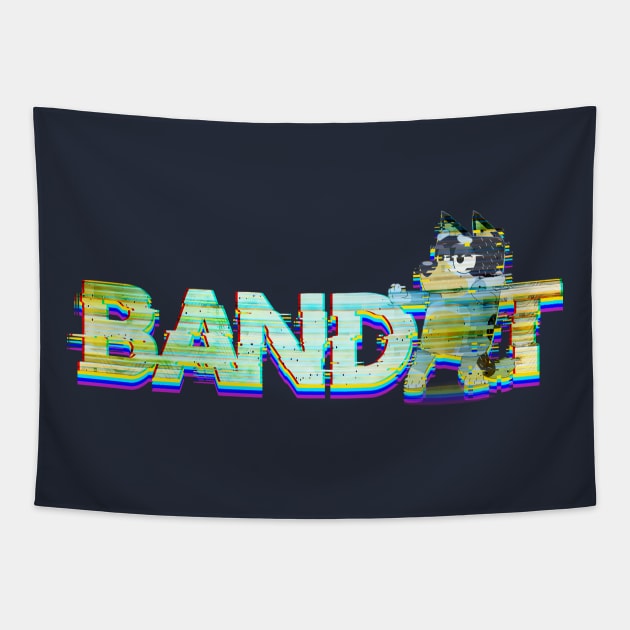 Bandit Glitch Tapestry by Luba