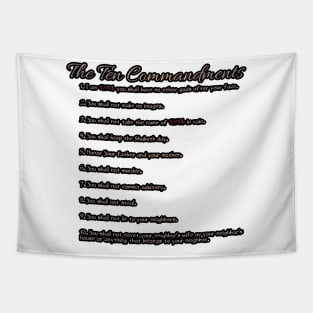 The ten commandments Tapestry