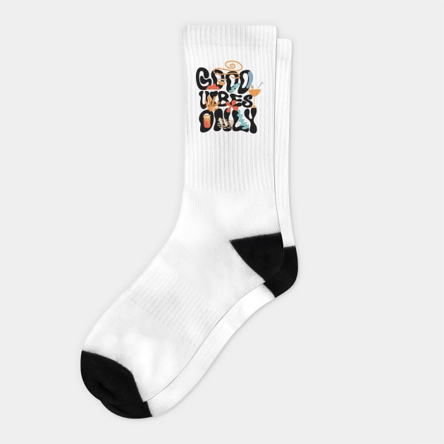 Good Vibes Only Socks by TEENIE DESIGN